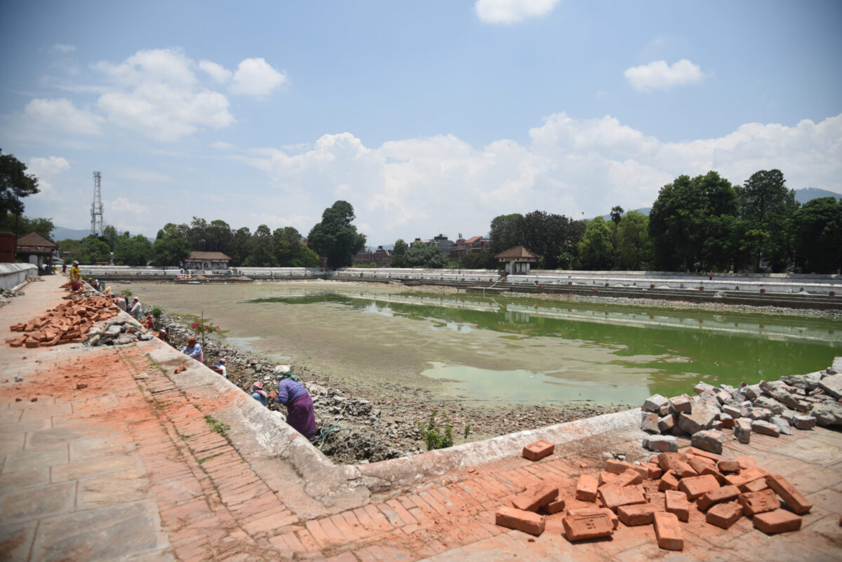 Bhaktapur accelerates restoration and beautification of historic Siddha Pokhari