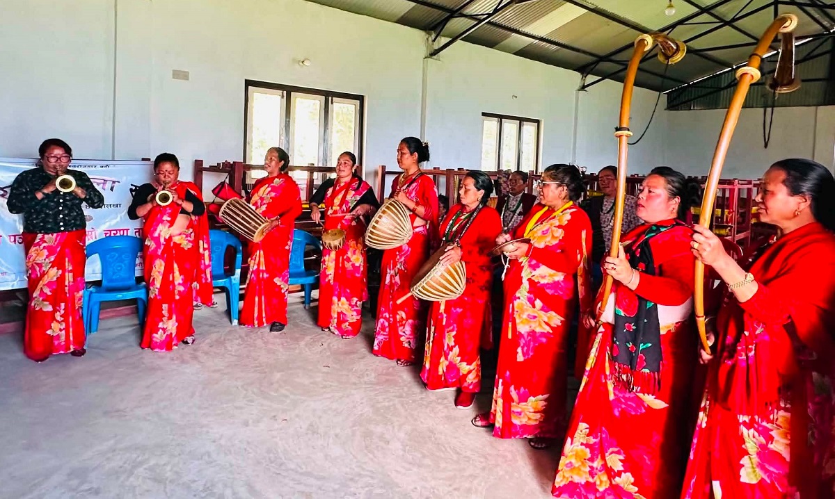 Jiri-4 Jirel women complete ‘Naumati Baja’ training in Dolakha