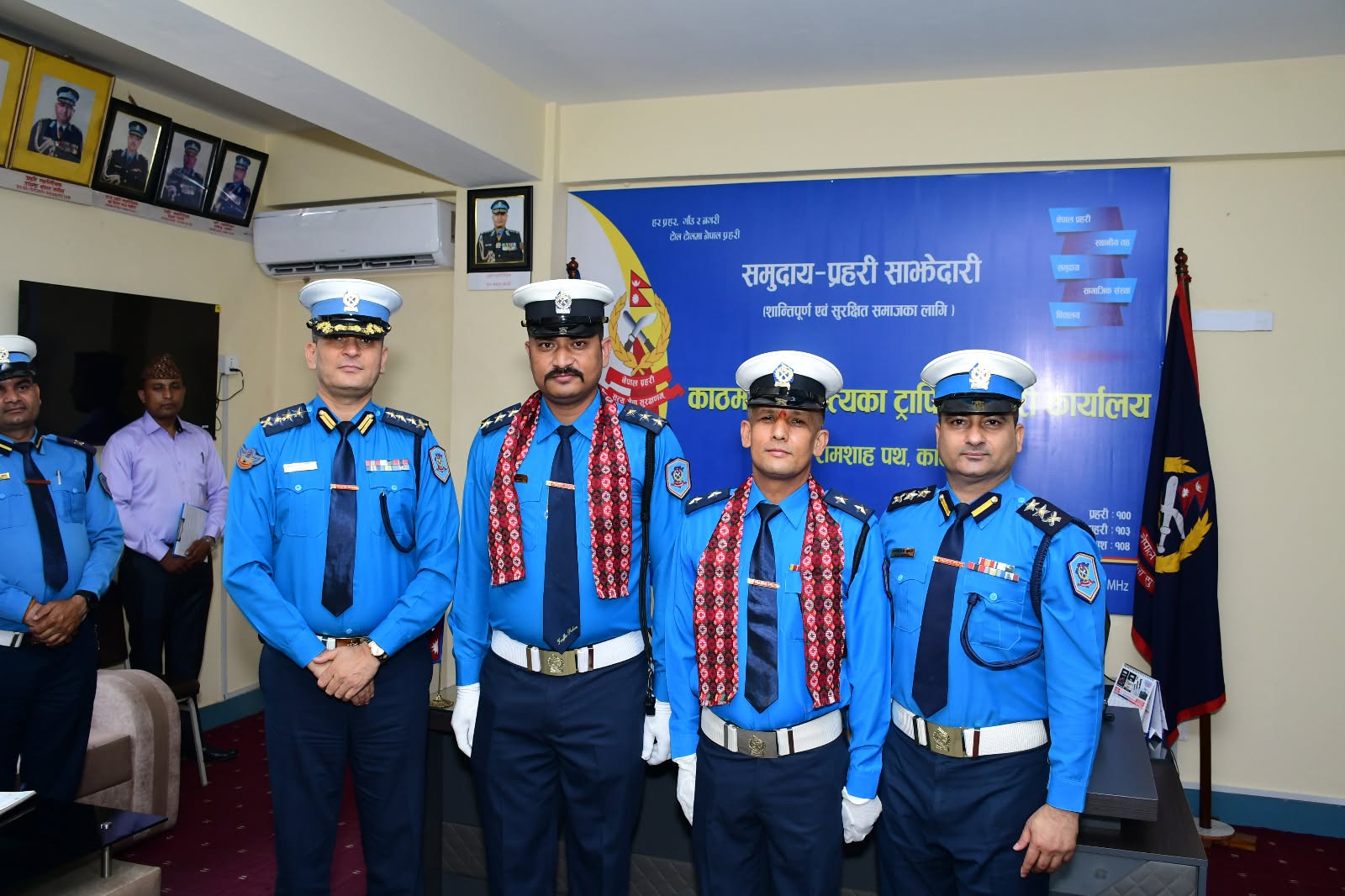 Kathmandu Traffic Police honors newly promoted officers