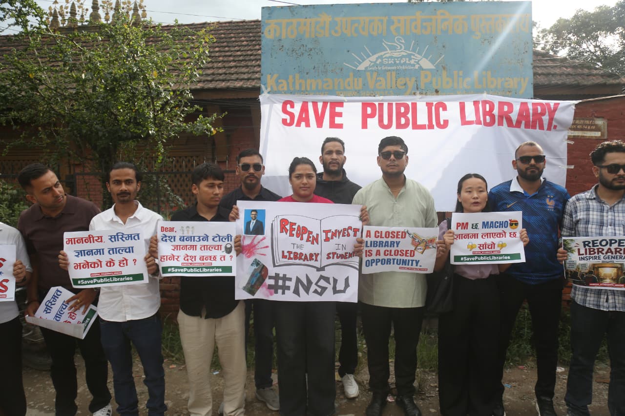 NSU protests closure of public library, demands immediate reopening [Photo Feature]