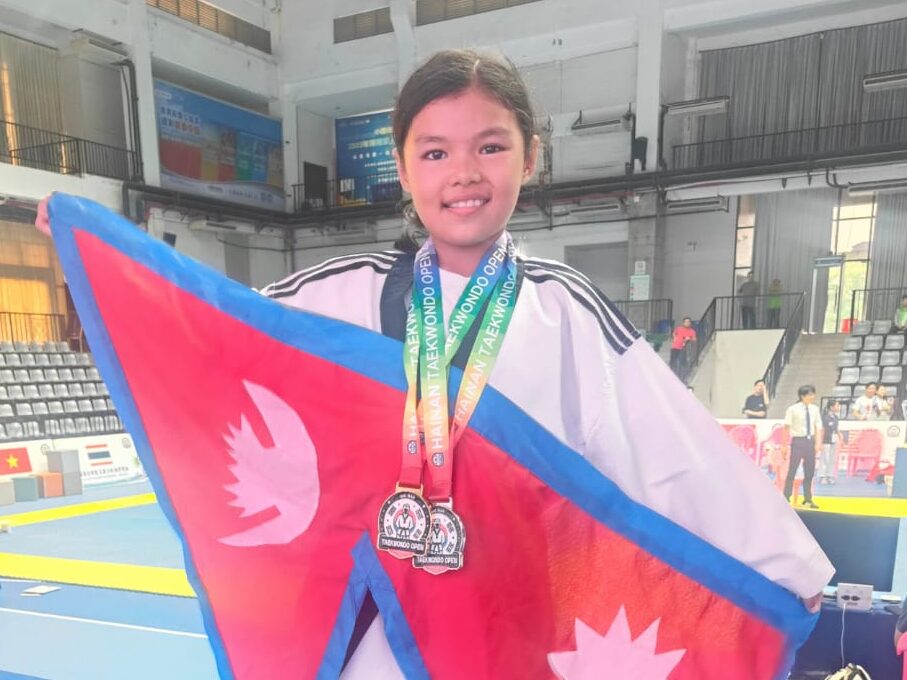 Taekwondo player Bhaibavi wins two medals in China