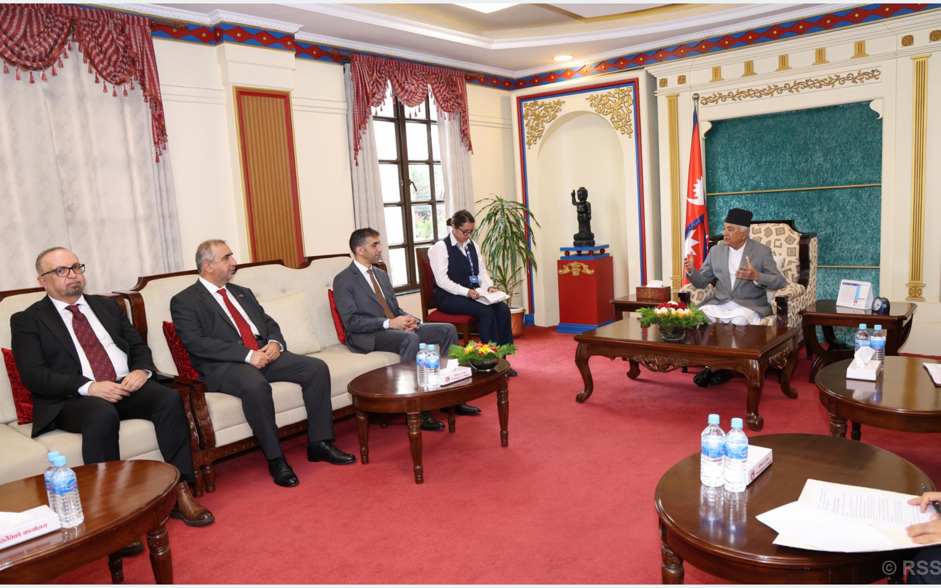 UAE Minister for Foreign Trade Thani pays courtesy call on President