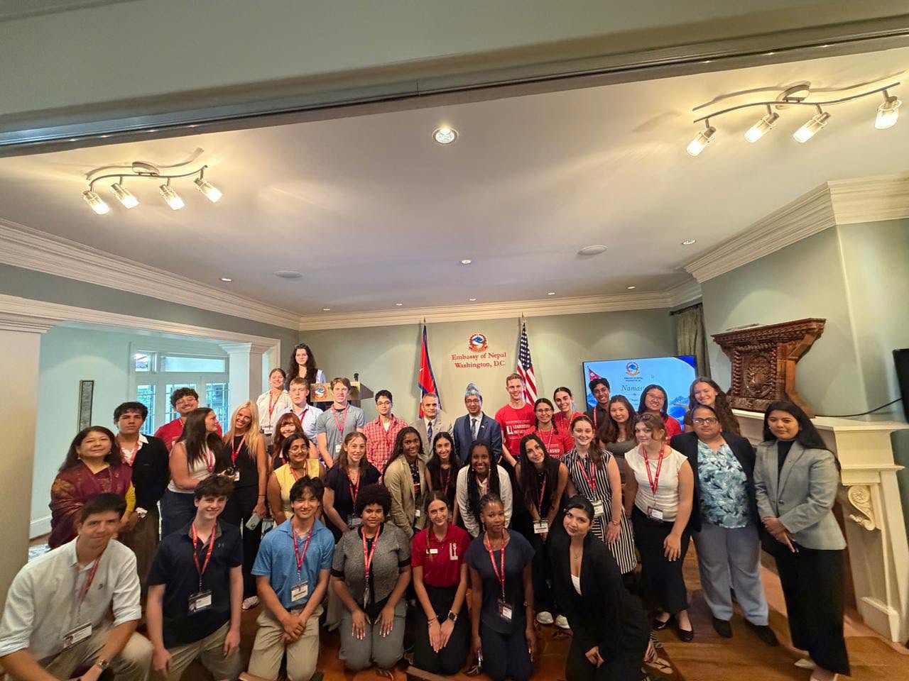Nepali embassy in Washington hosts American students for discussion on Nepal