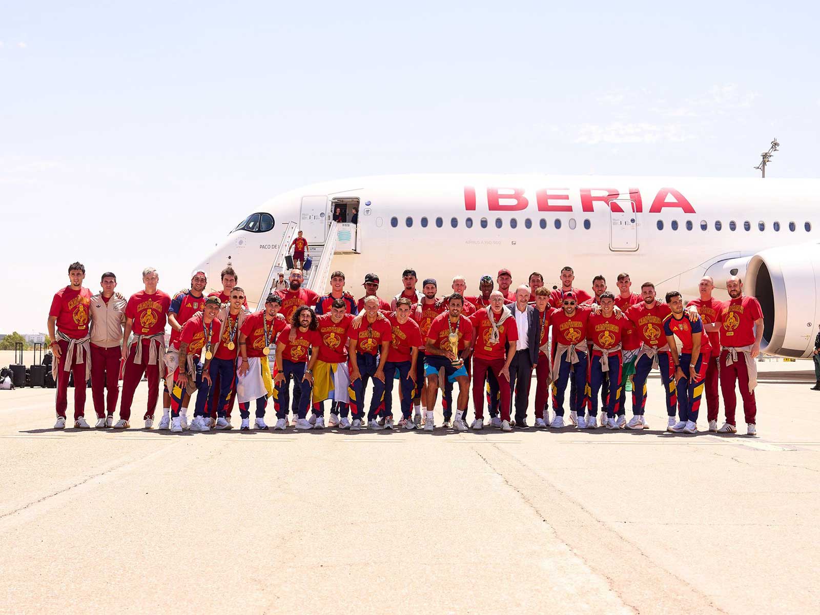 Spain return to Madrid following FIFA World Cup trophy triumph