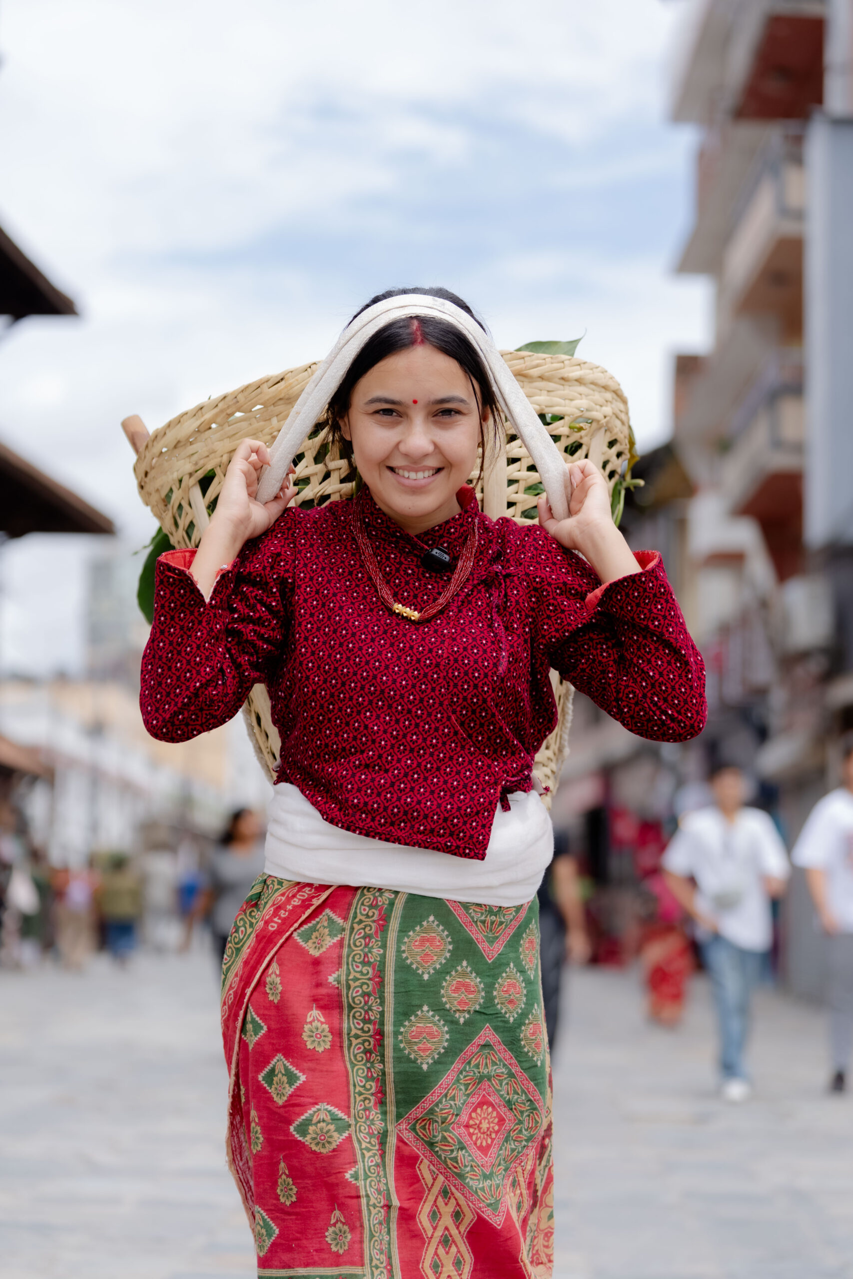 Actress Simran Khadka takes ‘Gauthali’ promotion to Kathmandu streets