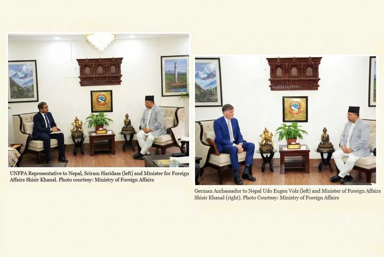 Foreign Minister Khanal meets German envoy and new UNFPA representative today