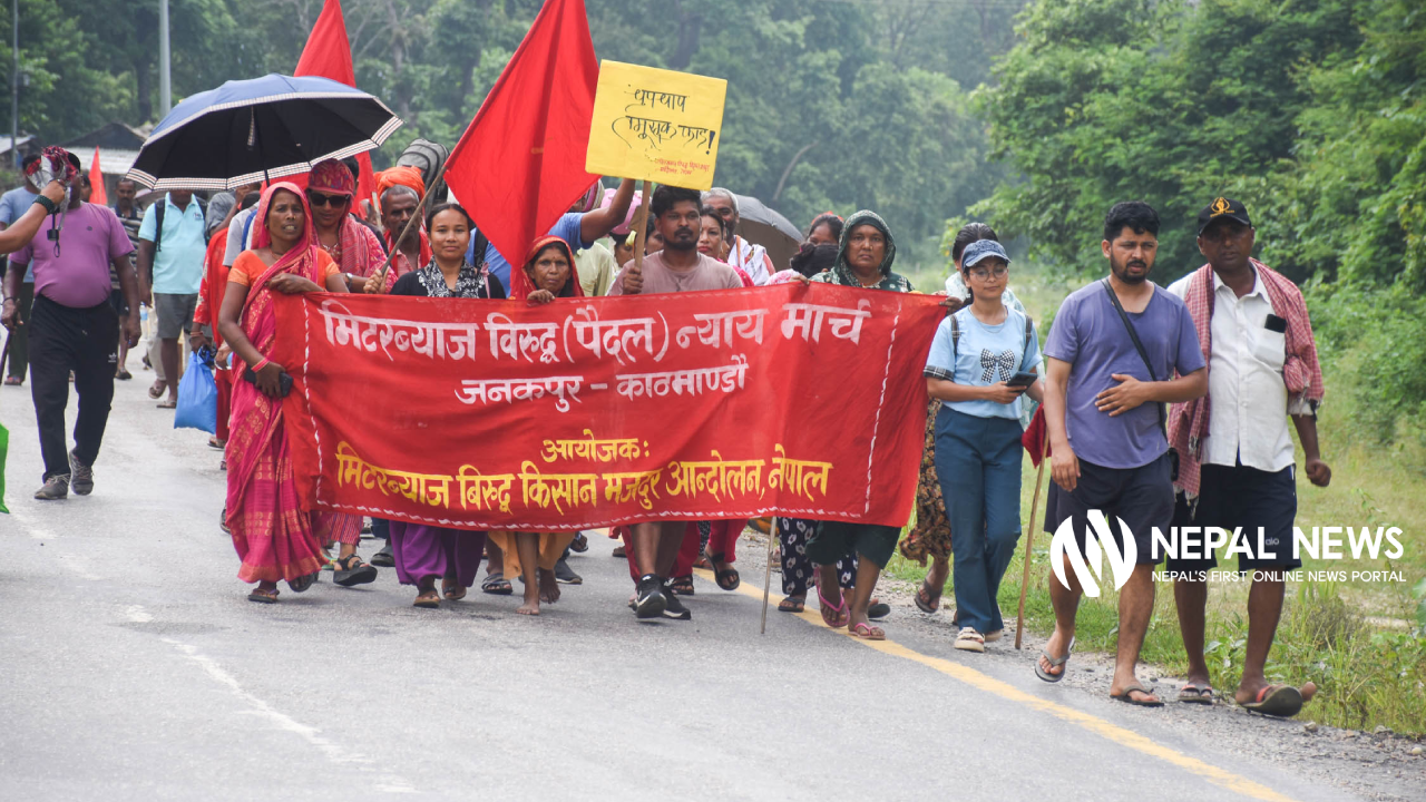 Anti-usury “Justice March” heads toward Kathmandu from Lalbandi (Photo Feature)