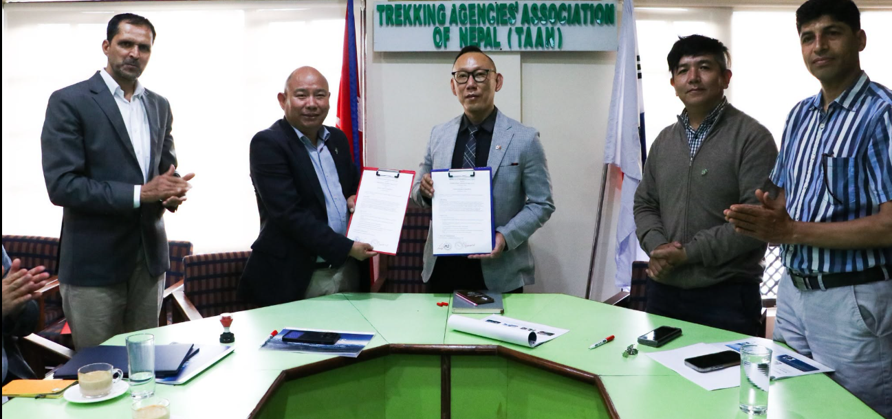 TAAN signs MoUs with South Korean partners on trekking safety