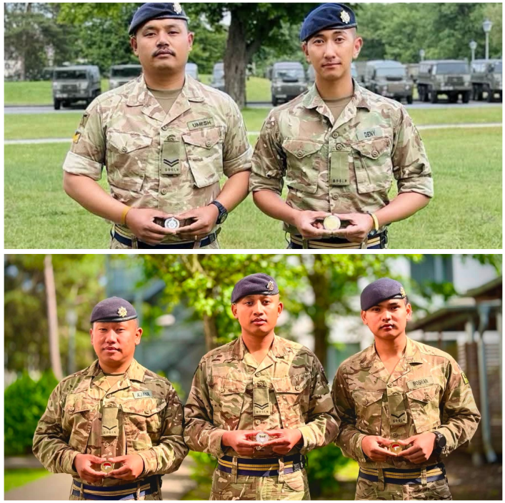 Five Nepali soldiers recognized for outstanding performance during UK military exercise