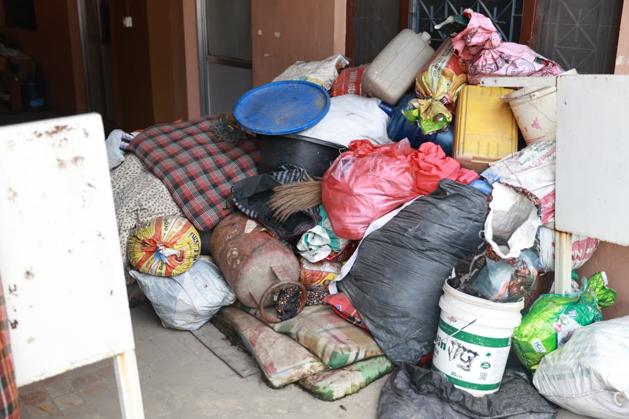 Landless settlers’ belongings left stranded at Dasarath Stadium (photo feature)