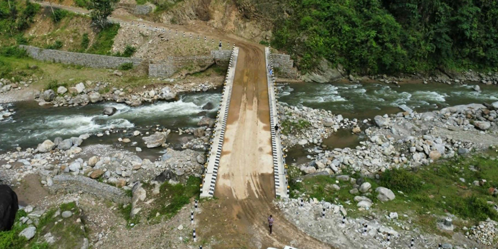 Concrete bridge constructed at Tamutar