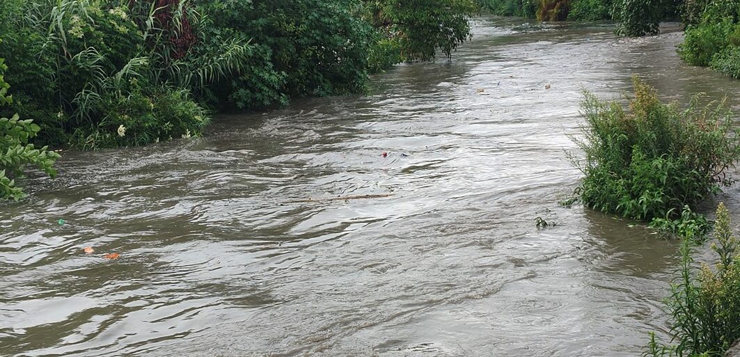 Water level recedes in Gaurighat of Bagmati river