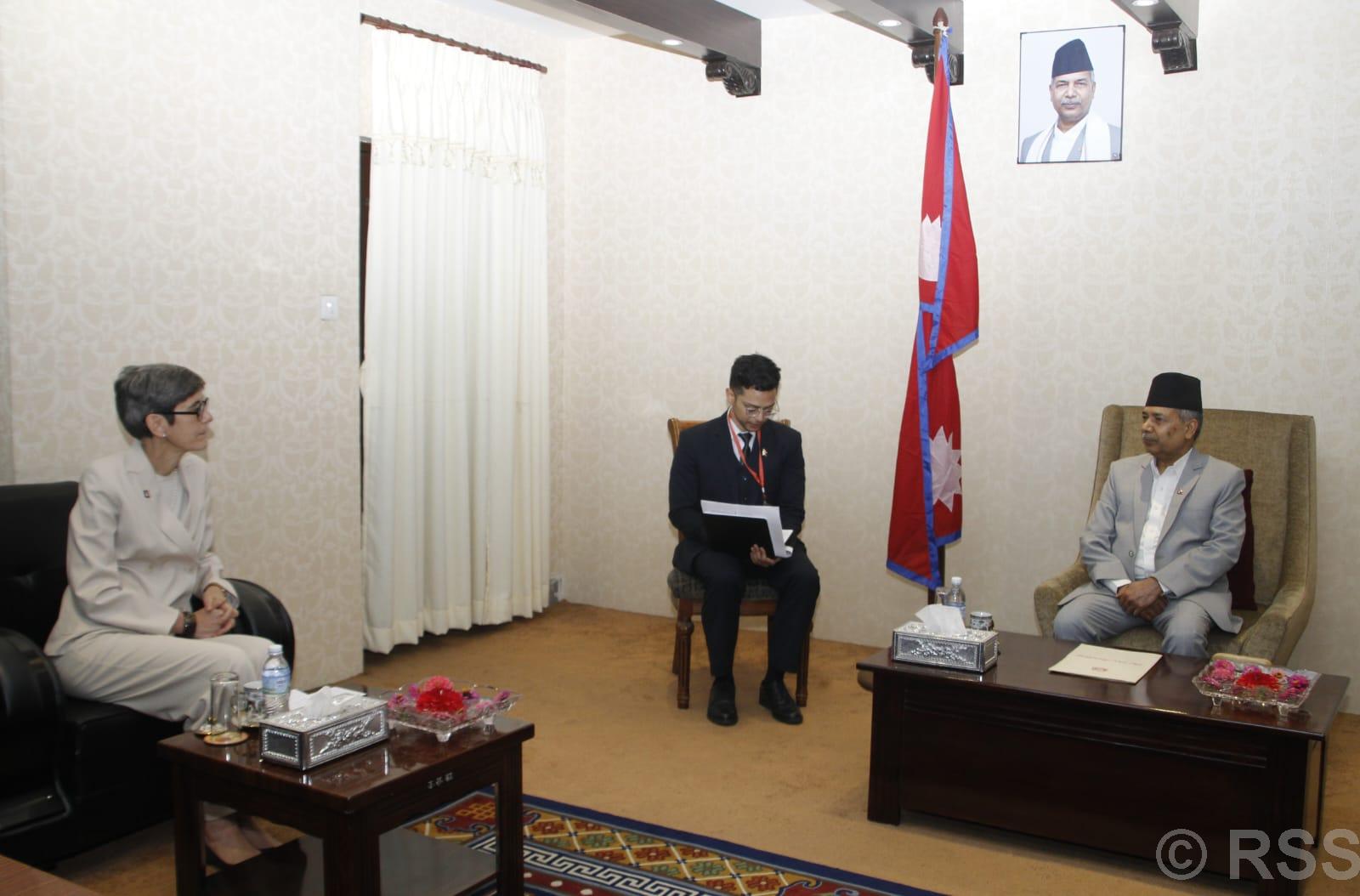 Vice President Yadav and Swiss Ambassador Meuwly discuss strengthening bilateral ties and investment