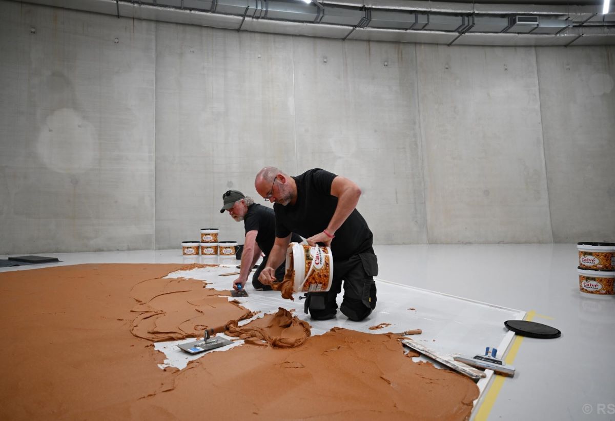 Peanut butter floor returns to Dutch museum as tribute to late artist