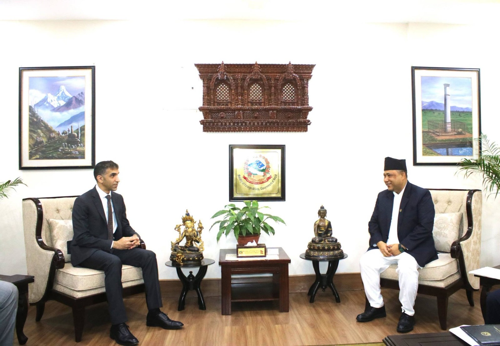 UAE Foreign Trade Minister calls on Foreign Minister Khanal