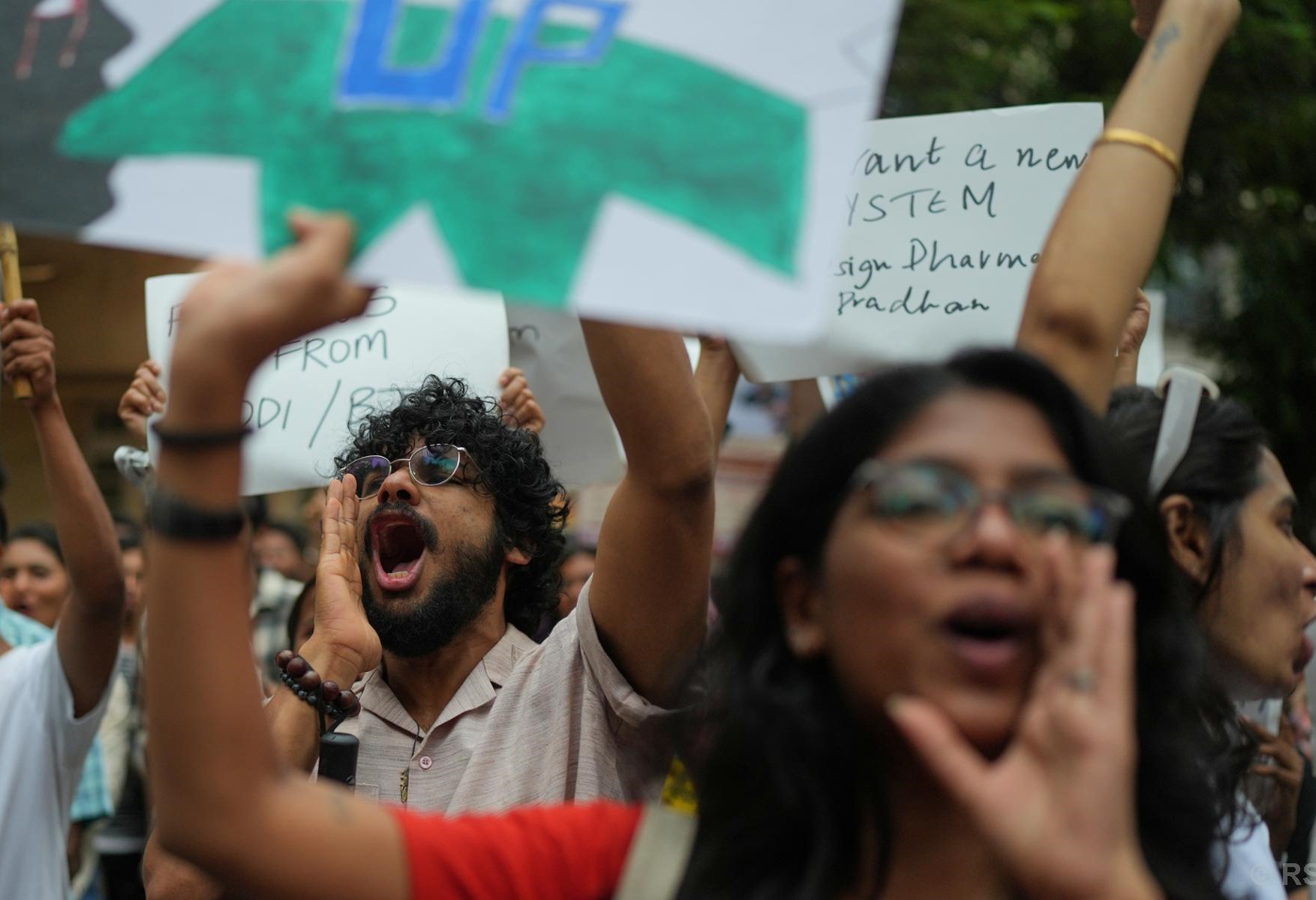 India’s Cockroach movement supporters gather to attempt a march to Parliament