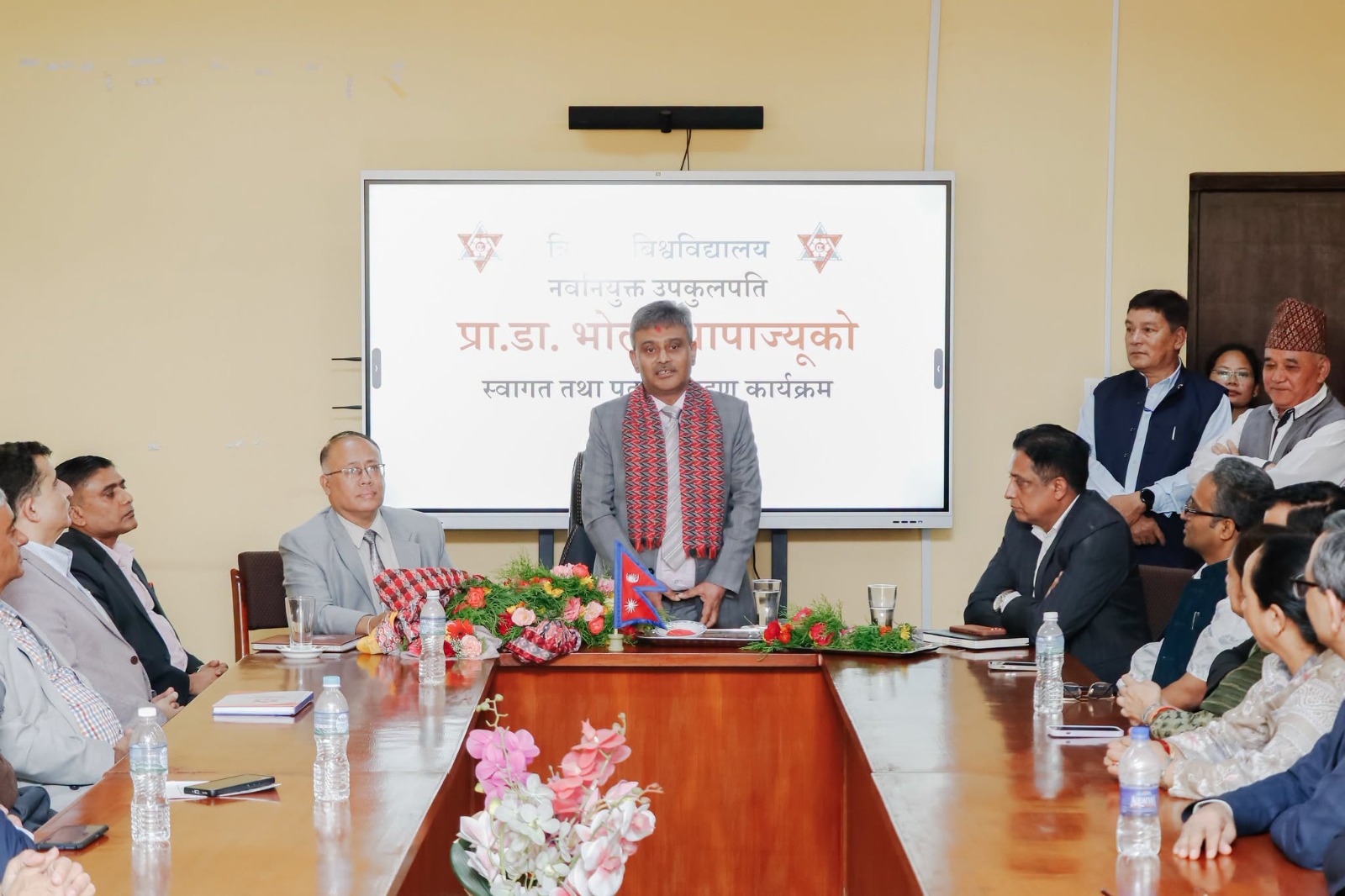Newly appointed vice chancellor Prof. Dr. Bhola Thapa assumes office at TU