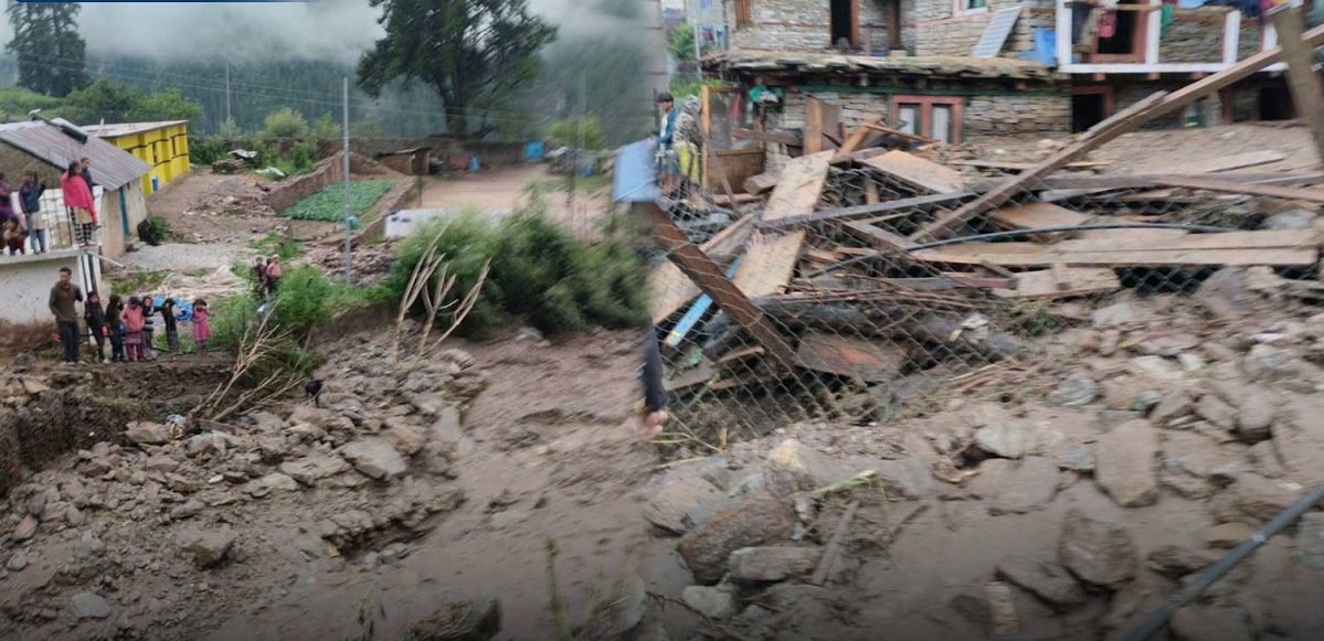 Floods and mudslides in Dolpa: One woman dead, four injured