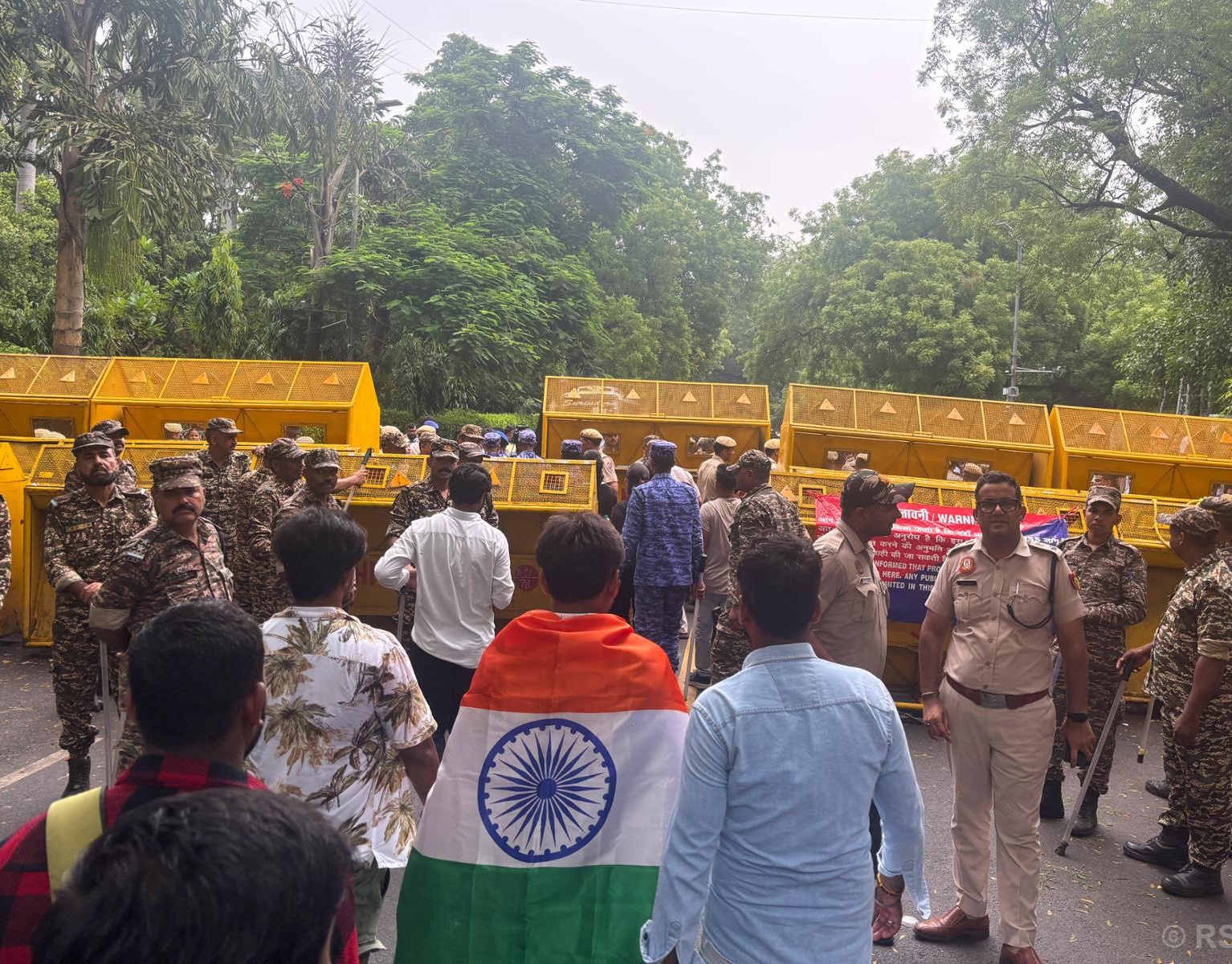 Police fire tear gas at India’s Cockroach movement supporters as they attempt a march to Parliament