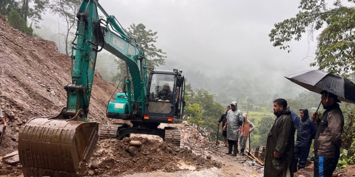 Continuous rain halts transport, cuts off road connectivity in Ilam, Panchthar and Taplejung