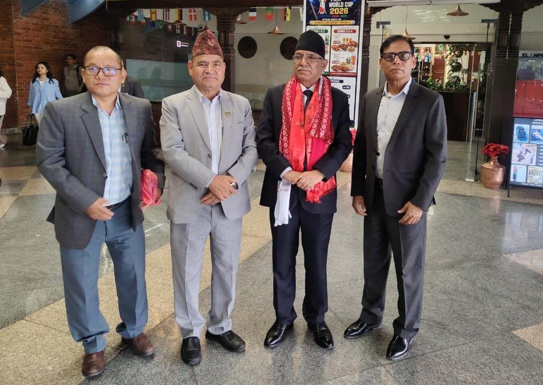 NCP Coordinator Dahal returns home from Colombo