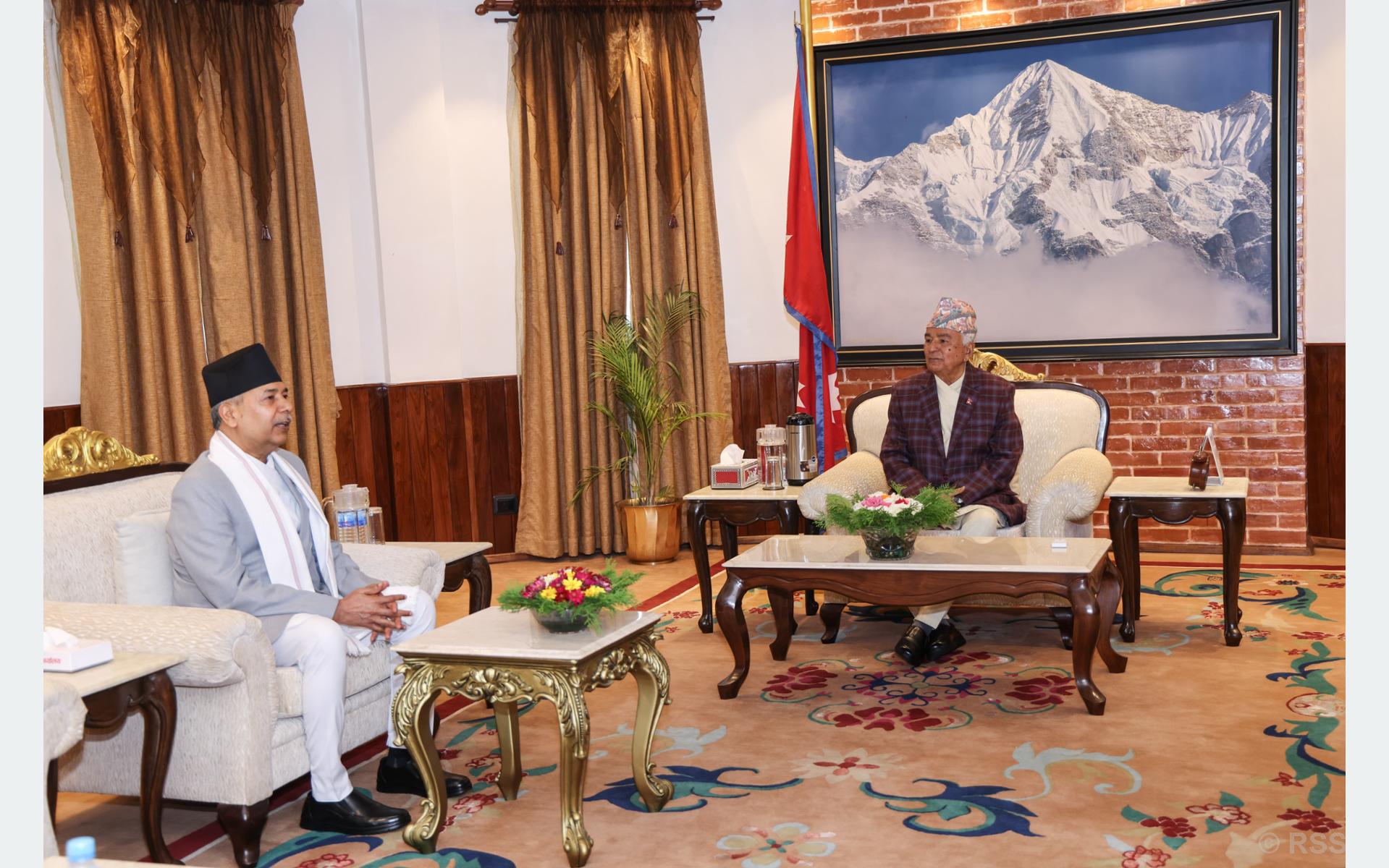 President Paudel and Vice President Yadav hold meeting