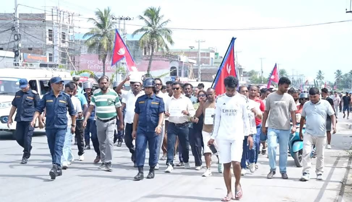 Harmony march held in Sunsari as tensions persist