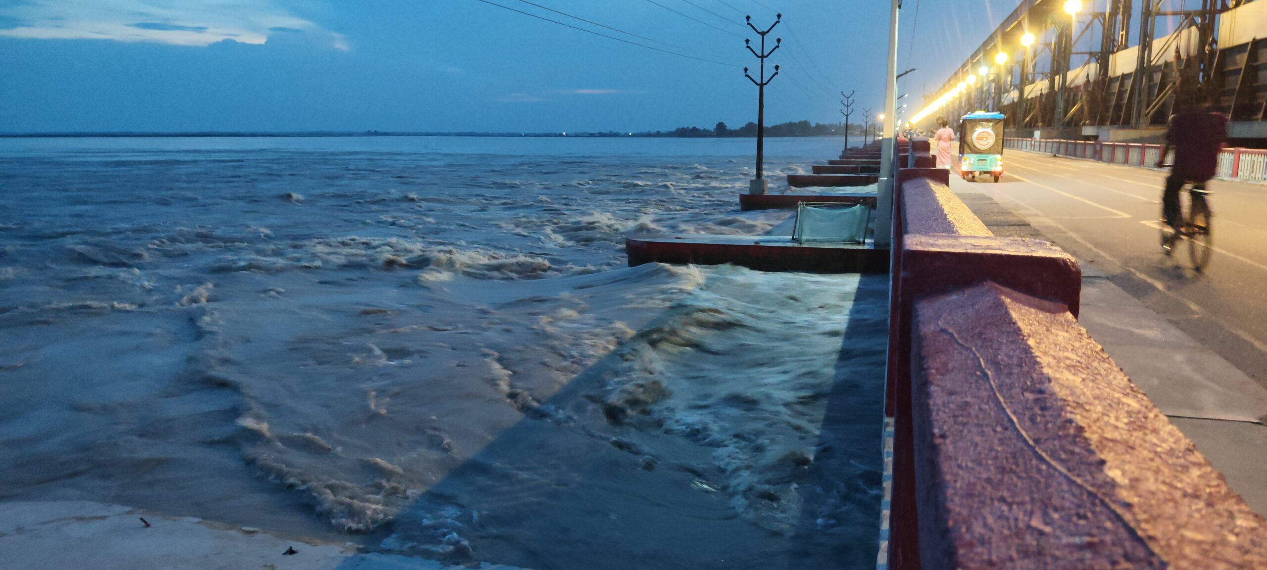 Saptakoshi River flow rises above risk level; 21 sluice gates opened at Koshi Barrage