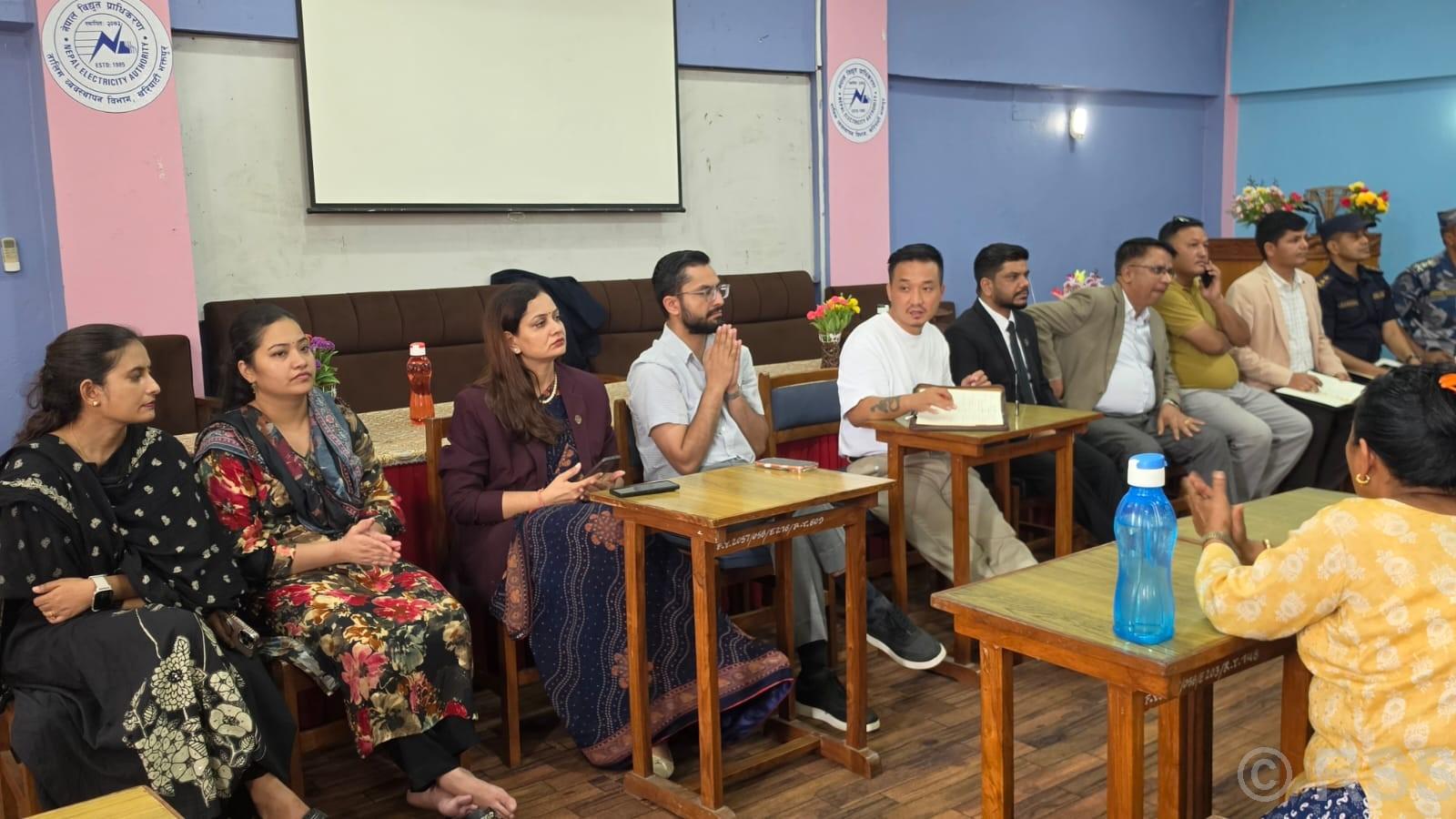 Home Minister Gurung and other ministers inspect holding center in Bhaktapur