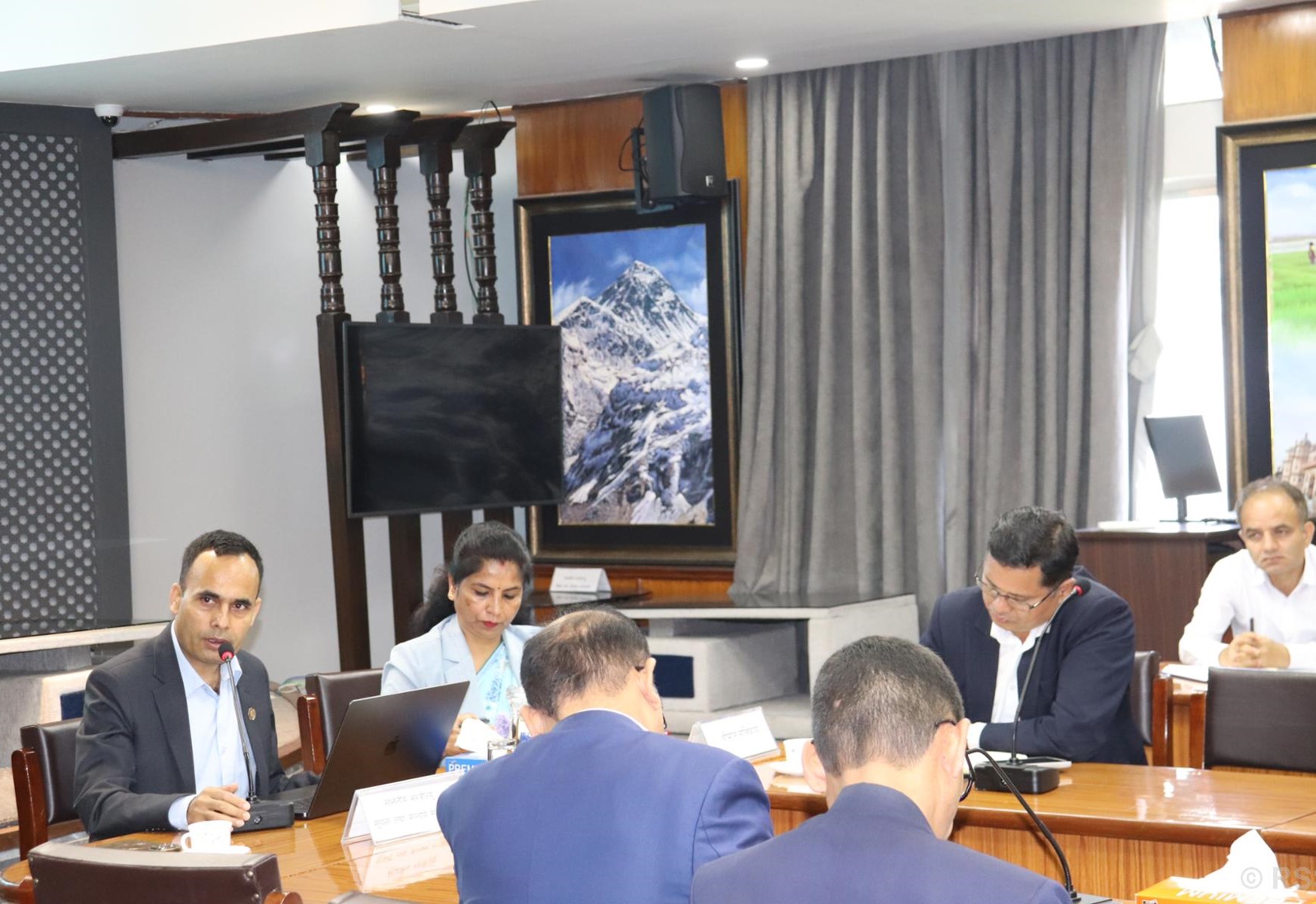 Communications Minister Dr Timilsina instructs employees for result-oriented works